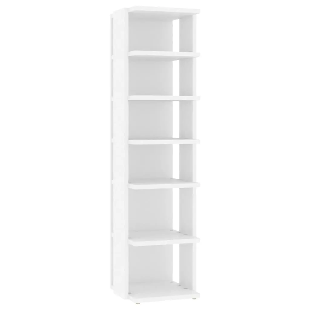 vidaXL Shoe Cabinets 2 pcs White 27.5x27x102 cm Engineered Wood