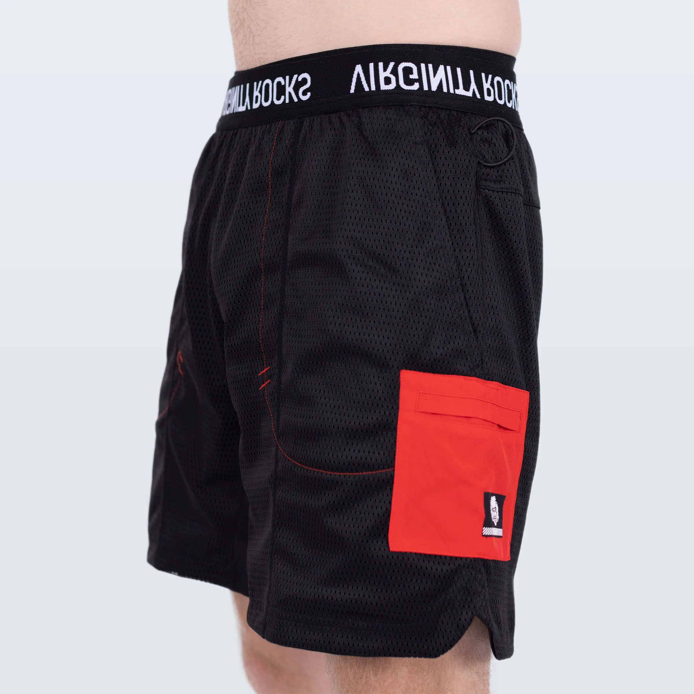 Virginity Rocks Black Training Mesh Shorts