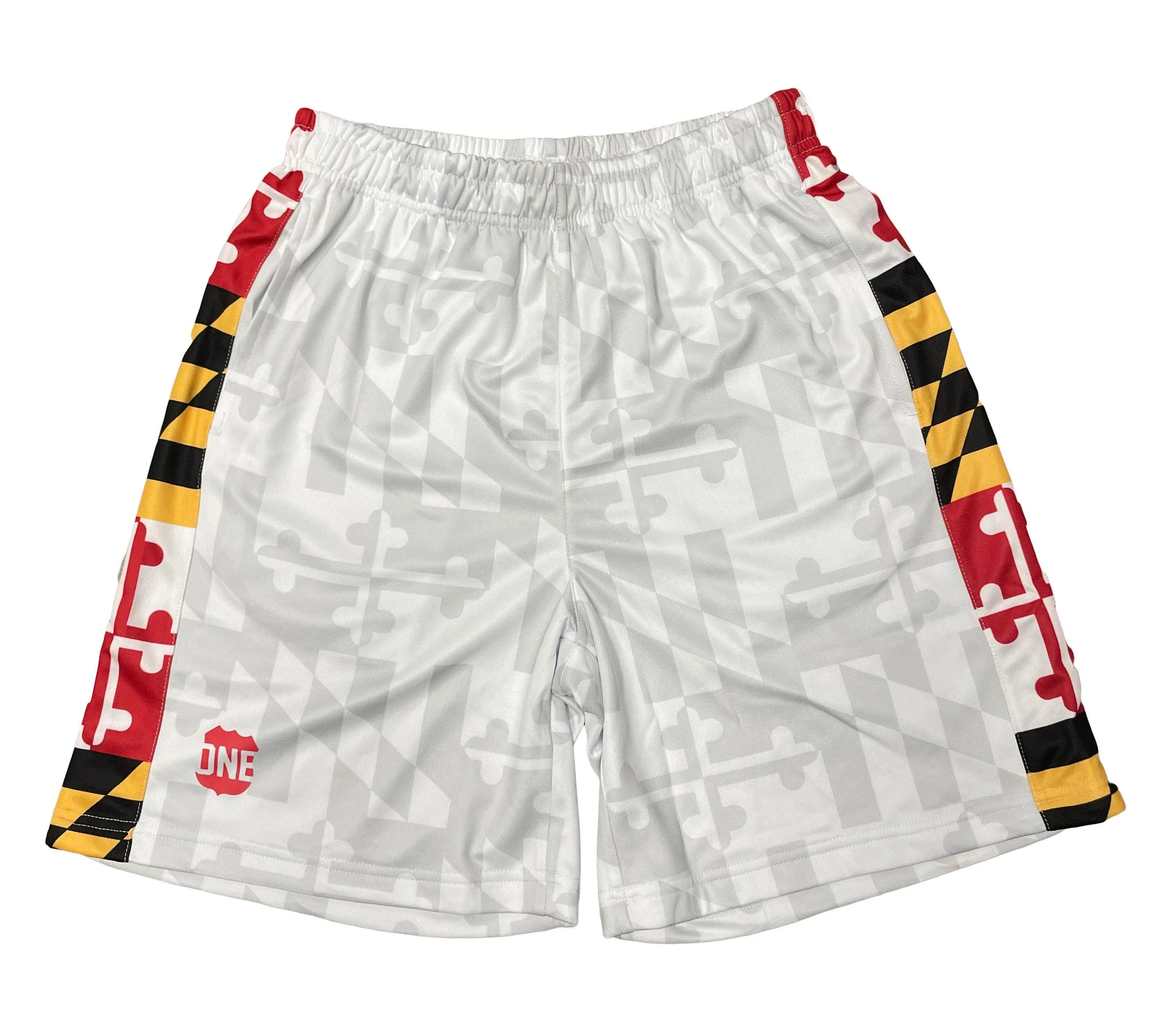 Whitescale & Maryland Flag Color Sides / Running Shorts (Men)