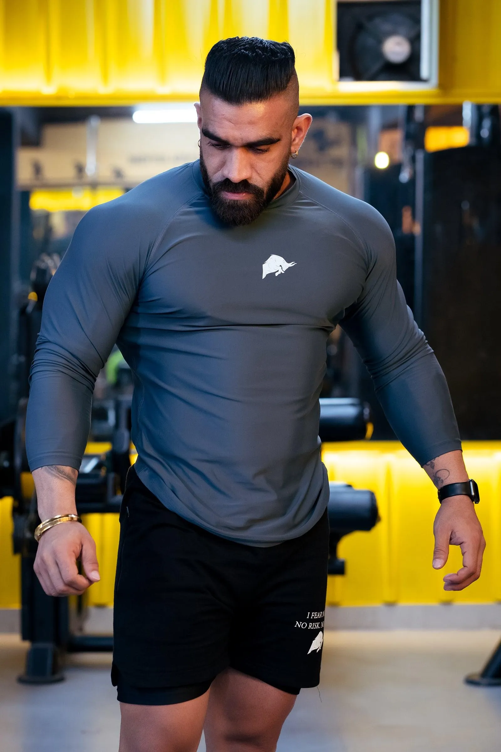 Wild Verve Compression T-shirt Full Sleeve (GREY)