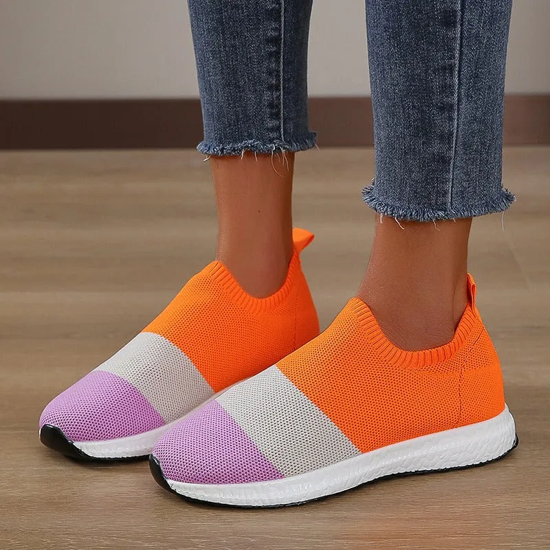 Women Knitted Flat Sneakers