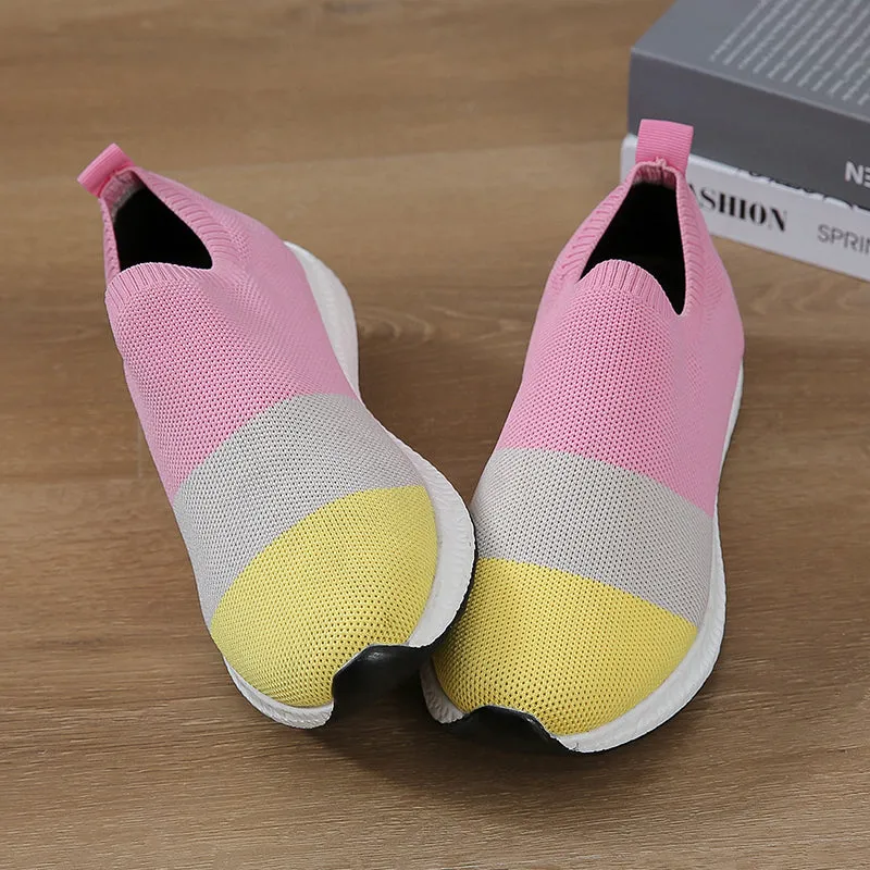 Women Knitted Flat Sneakers