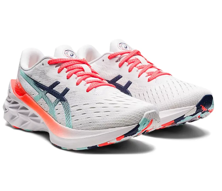 Women's Asics Novablast 2 (White/Coral)