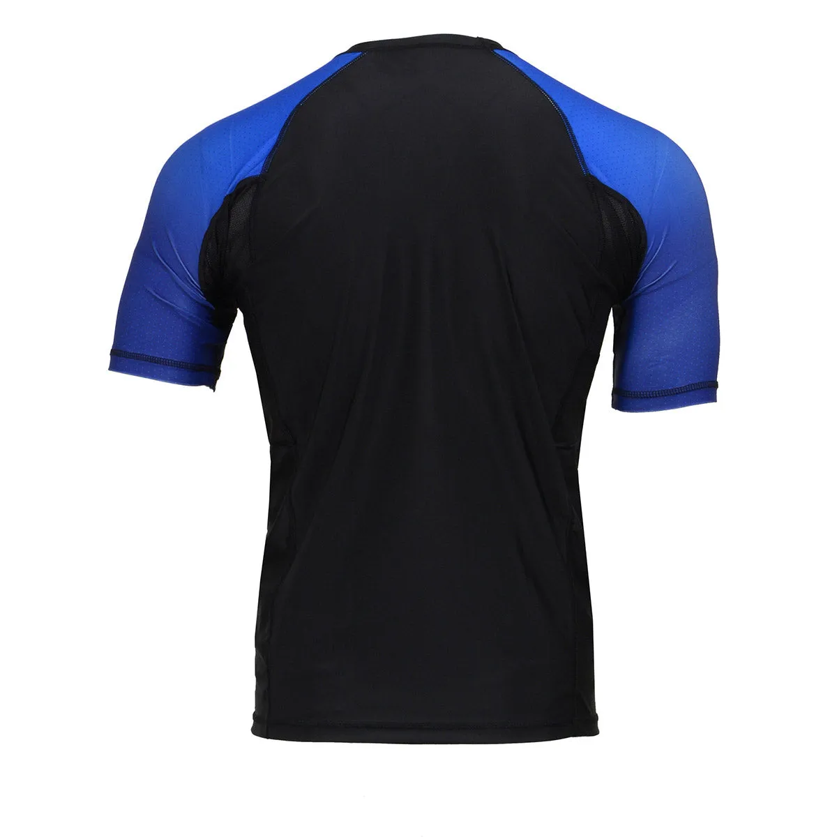 X-Fitness XFM7001 Men's Black and Blue Short Sleeve Compression Rash