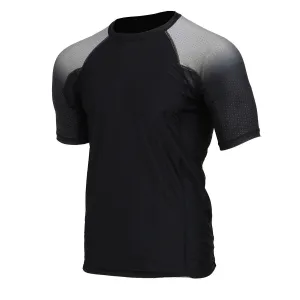 X-Fitness XFM7001 Men's Black and Grey Short Sleeve Compression Rash