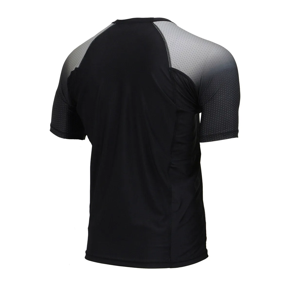 X-Fitness XFM7001 Men's Black and Grey Short Sleeve Compression Rash