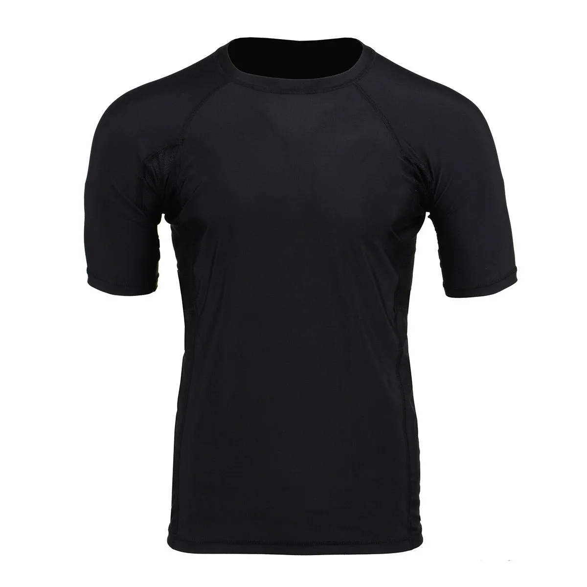 X-Fitness XFM7001 Men's Black Short Sleeve Compression Rash Guard